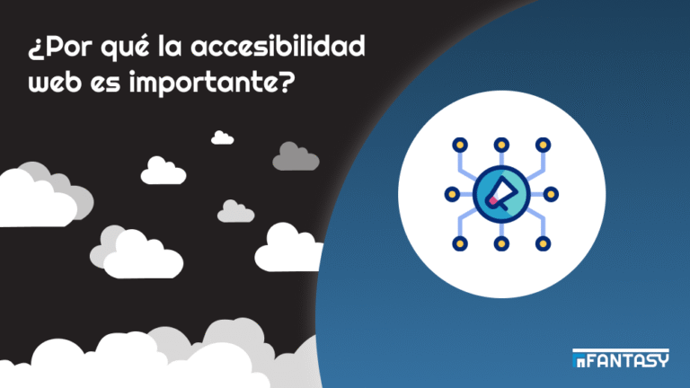 Nubes simbolizando un paisaje en lo oscuro con la frase por qué la accesibilidad web es importante
